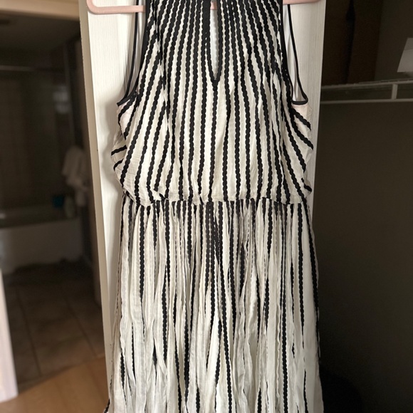 Sleeveless Black and white knee-length Anthropologie dress Size 12 - Picture 2 of 4
